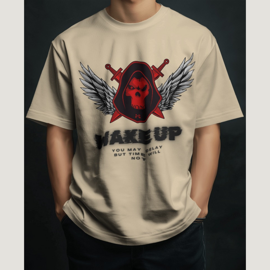 WAKEUP ||OVERSIZED PREMIUM TSHIRT || 100% COTTON