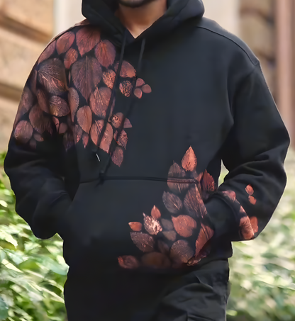 LEAF DYE PRINTING DROPSHOLDER / OVERSIZE HOODIE || PREMIUM QUALITY