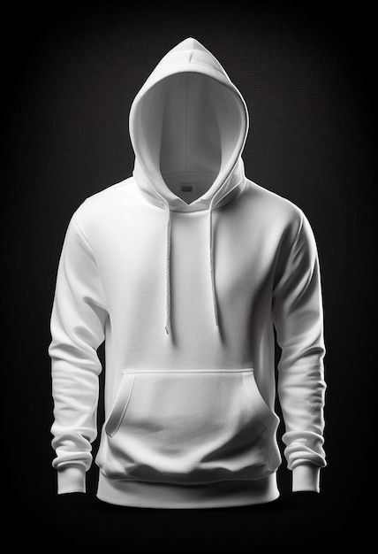 WHITE PLAIN HOODIE PREMIUM QUALITY