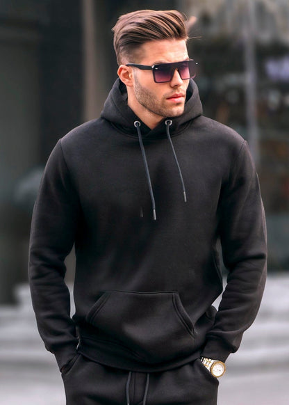 PLAIN BLACK HOODIE